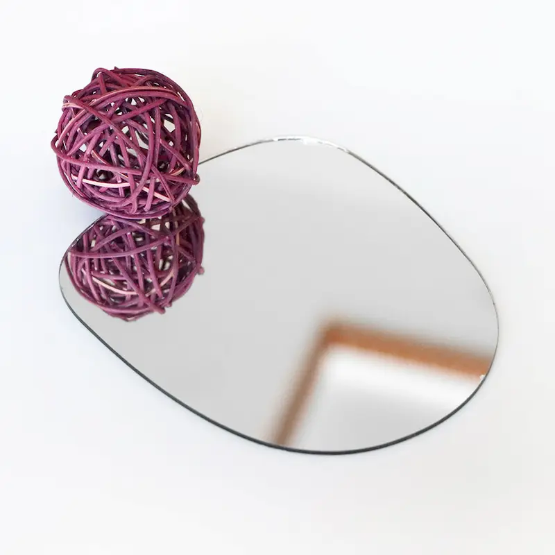 Customized Cosmetic Silver Aluminium High Reflective Mirror Glass 2mm & 3mm Round Square Etc